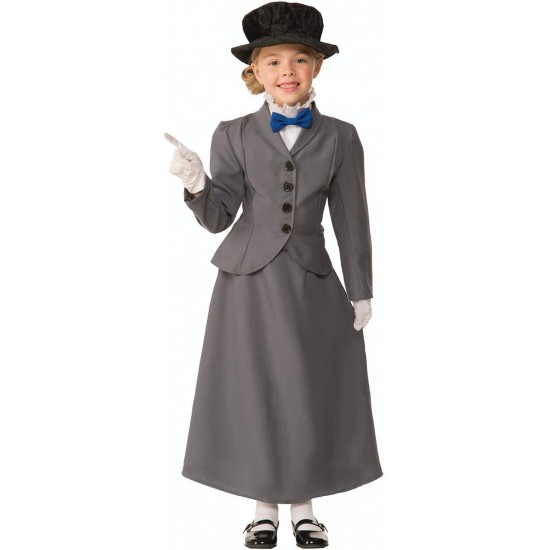 Costume de gardienne Anglaise Inspiration Mary Poppins pour enfant / Costume époque